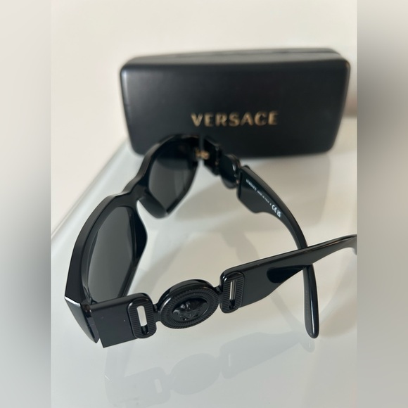 Versace Medusa All Black Biggie Smalls Style Sunglasses